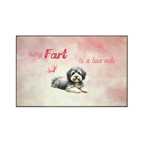 Every Fart is Love Note Havanese Guilty Face Happy Valentine's Indoor Rug Havanese Dog Lover Gifts Idea Carpet Living Bed Room Sofa Home Decor - 01016