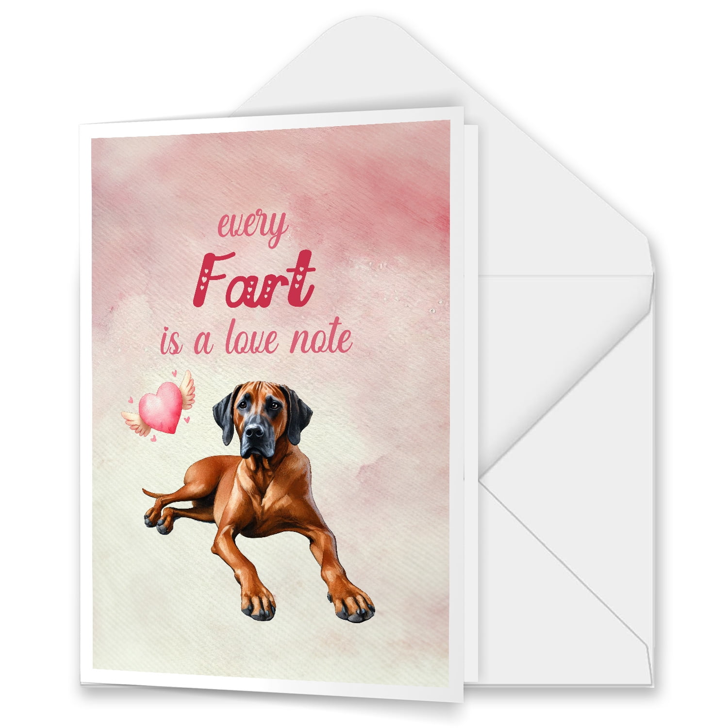 Every Fart is Love Note Rhodesian Ridgeback Guilty Face Happy Valentine ...