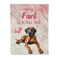 thumbnail image 1 of Every Fart is Love Note Rhodesian Ridgeback Guilty Face Happy Valentine's Cozy Fleece Blanket Ridgebacks Dog Lover Gifts Warm Soft Throw Blanket - 01016, 1 of 5