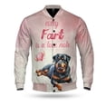 thumbnail image 1 of Every Fart is Love Note Rottweiler Guilty Face Happy Valentine's All Over Print 3D Baseball Jacket Rottie Dog Lover Gifts Idea Bomber Jacket Softball - 01016, 1 of 6