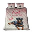 thumbnail image 1 of Every Fart is Love Note Rottweiler Guilty Face Happy Valentine's Quilt Bedding Set Rottie Dog Lover Gifts Idea 1 Blanket Bed Cover 2 Pillowcases - 01016, 1 of 5