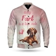 thumbnail image 1 of Every Fart is Love Note Vizsla Guilty Face Happy Valentine's All Over Print 3D Baseball Jacket Vizslas Dog Lover Gifts Idea Bomber Jacket Softball - 01016, 1 of 6