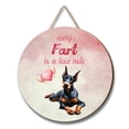 thumbnail image 1 of Every Fart is Love Note Doberman Pinscher Guilty Face Happy Valentine's Round Wood Sign Doberman Dog Lover Gifts Hanging Wall Home Decor - 01016, 1 of 5
