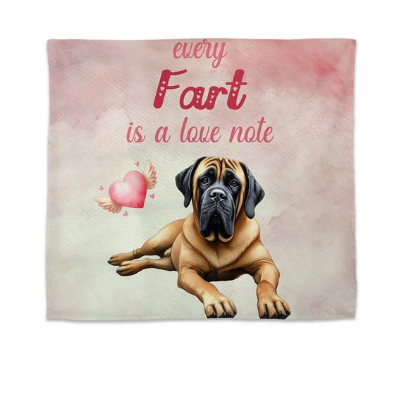 Every Fart is Love Note Mastiff Guilty Face Happy Valentine's Tapestry Mastiffs Dog Lover Gifts Idea Wall Hanging Backdrop Home Decor - 01016