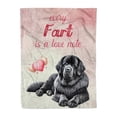 thumbnail image 1 of Every Fart is Love Note Newfoundland Guilty Face Happy Valentine's Cozy Fleece Blanket Newfie Dog Lover Gifts Warm Soft Throw Blanket - 01016, 1 of 5