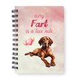 thumbnail image 1 of Every Fart is Love Note Vizsla Guilty Face Happy Valentine's Spiral Bound Journal Vizslas Dog Lover Gifts Idea 5x7in Spiral Notebook - 01016, 1 of 5