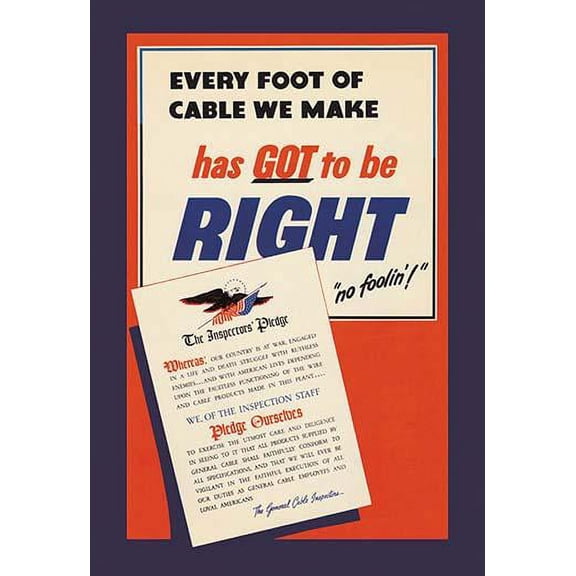 Every Foot of Cable We Make- Fine Art Canvas Print (20" x 30")