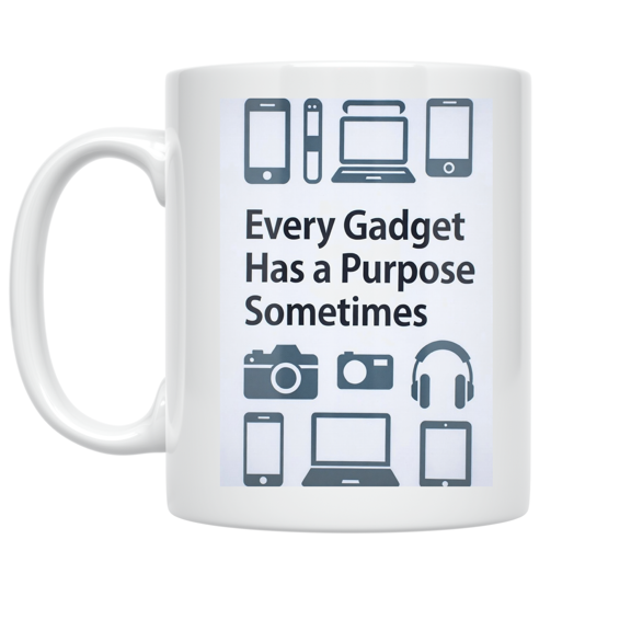 Every Gadget Has a Purpose Sometimes - Tech Organization Enthusiast - 11 oz Ceramic Coffee Mug