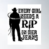Every Girl Needs A Little Rip In Her Jeans Poster Wall Art, Modern Wall Decor For Living Room Bedroom, 8x12 UNFRAMED