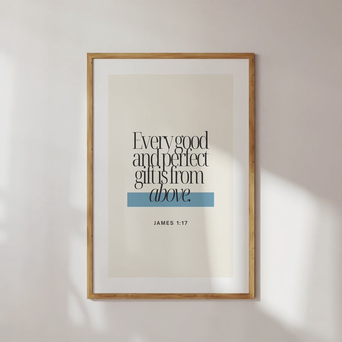 Every Good And Perfect Gift James 1 17 Minimalist Christian Bible Verse ...
