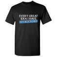 thumbnail image 1 of Every Great Idea I Have Gets Me In Trouble Sarcastic Tshirts Party Wear Apparel Graphic Tees Sarcasm Laughs Adult Humor Funny T Shirt For Men, 1 of 5