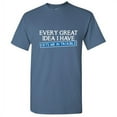 thumbnail image 1 of Every Great Idea I Have Gets Me In Trouble Sarcastic Tshirts Party Wear Apparel Graphic Tees Sarcasm Laughs Adult Humor Funny T Shirt For Men, 1 of 5