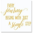 thumbnail image 1 of Every Journey Begins with Just a Single Step Wall Vinyl Decals Lettering Sticker Inspirational Quote Décor, 23x19, Honey, 1 of 2
