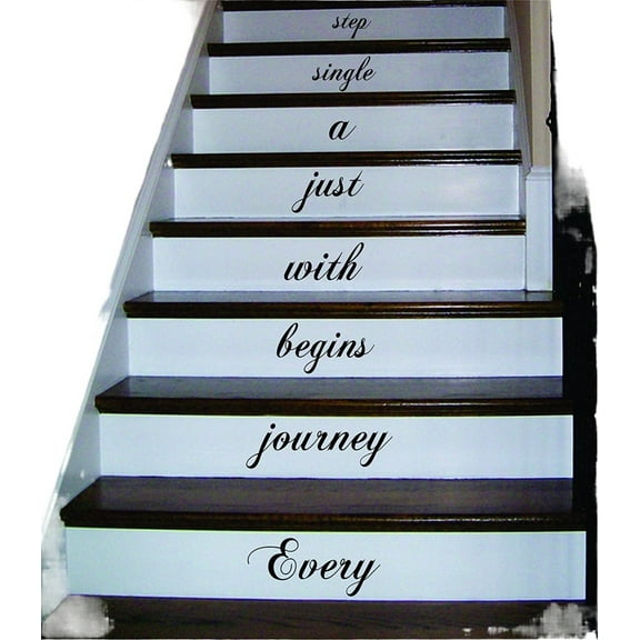Every Journey Stairs Quote Decal Sticker Wall Vinyl Art Home Family