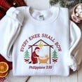 thumbnail image 1 of Every Knee Shall Bow Embroidered Sweatshirt, Nativity Scene Shirt, Christian Shirt, Faith Based Shirt Religious Shirt, Christmas Sweatshirt, 1 of 4