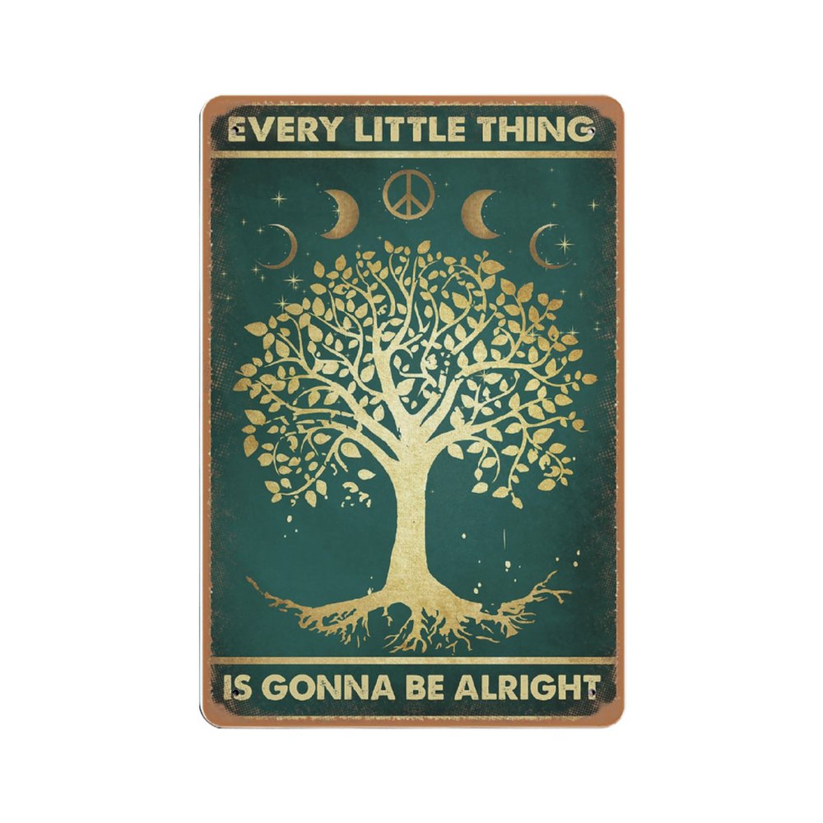 Targa Metallo Vintage 20x30 Cm Con Scritta "Every Little Thing Is Gonna Be Alright" – Decorazione Retrò Per Bar, Taverna O Camera Da Letto