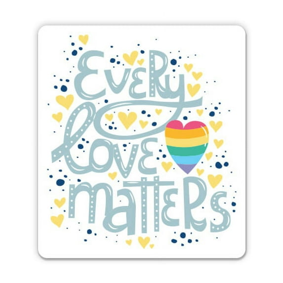 Every Love Matters Rainbow Heart - 12" Vinyl Sticker Waterproof Decal