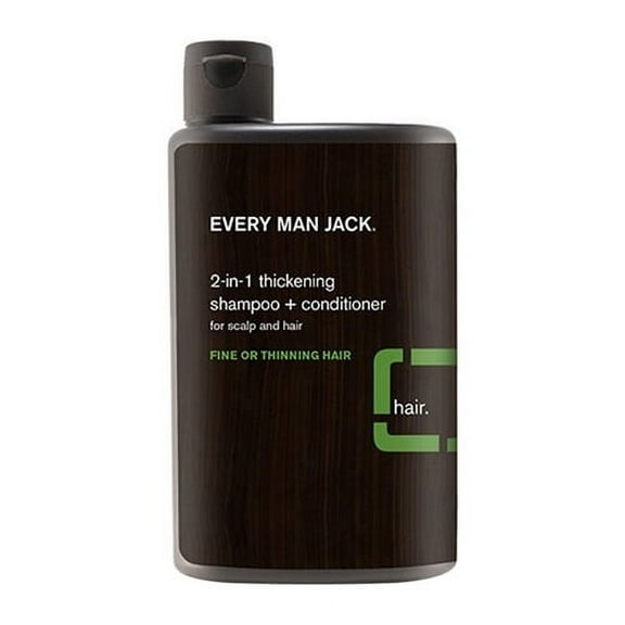 Every Man Jack 2 In 1 Thickening Shampoo plus Conditioner for Hair, 13.5 Oz, 3 Pack