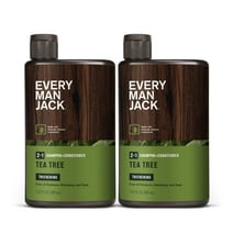 Every Man Jack 2-in-1 Shampoo and Conditioner, Thickening Tea Tree, Twin Pack, 13.5oz each - For All Hair Types