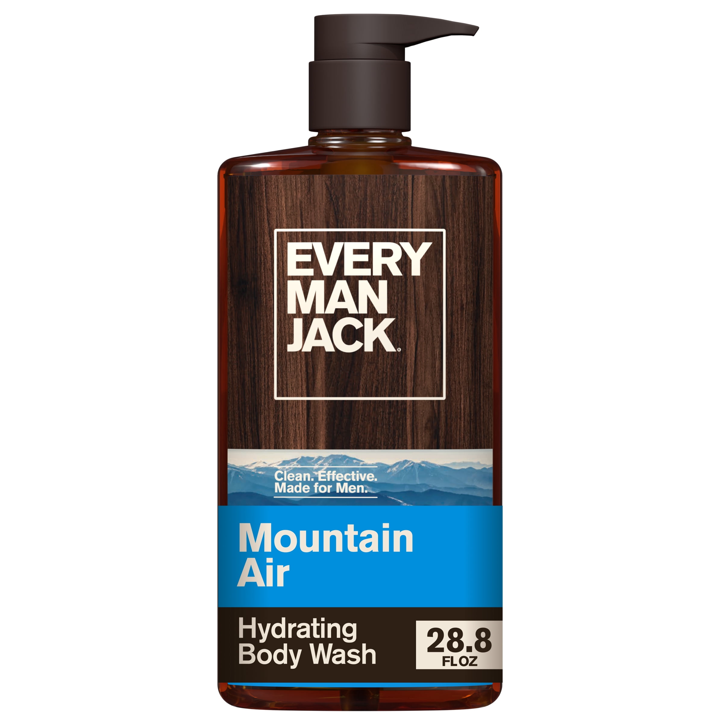 Every Man Jack Mountain Air Hydrating Body Wash for Men, Naturally Derived, Alpine Air & Crisp Pear Scent, 28.8 fl oz, 1 Count