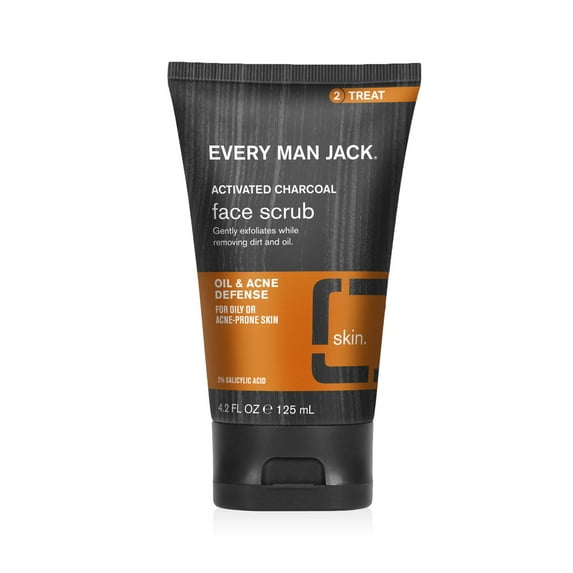 Every Man Jack Activated Charcoal Face Scrub, 4.2 oz
