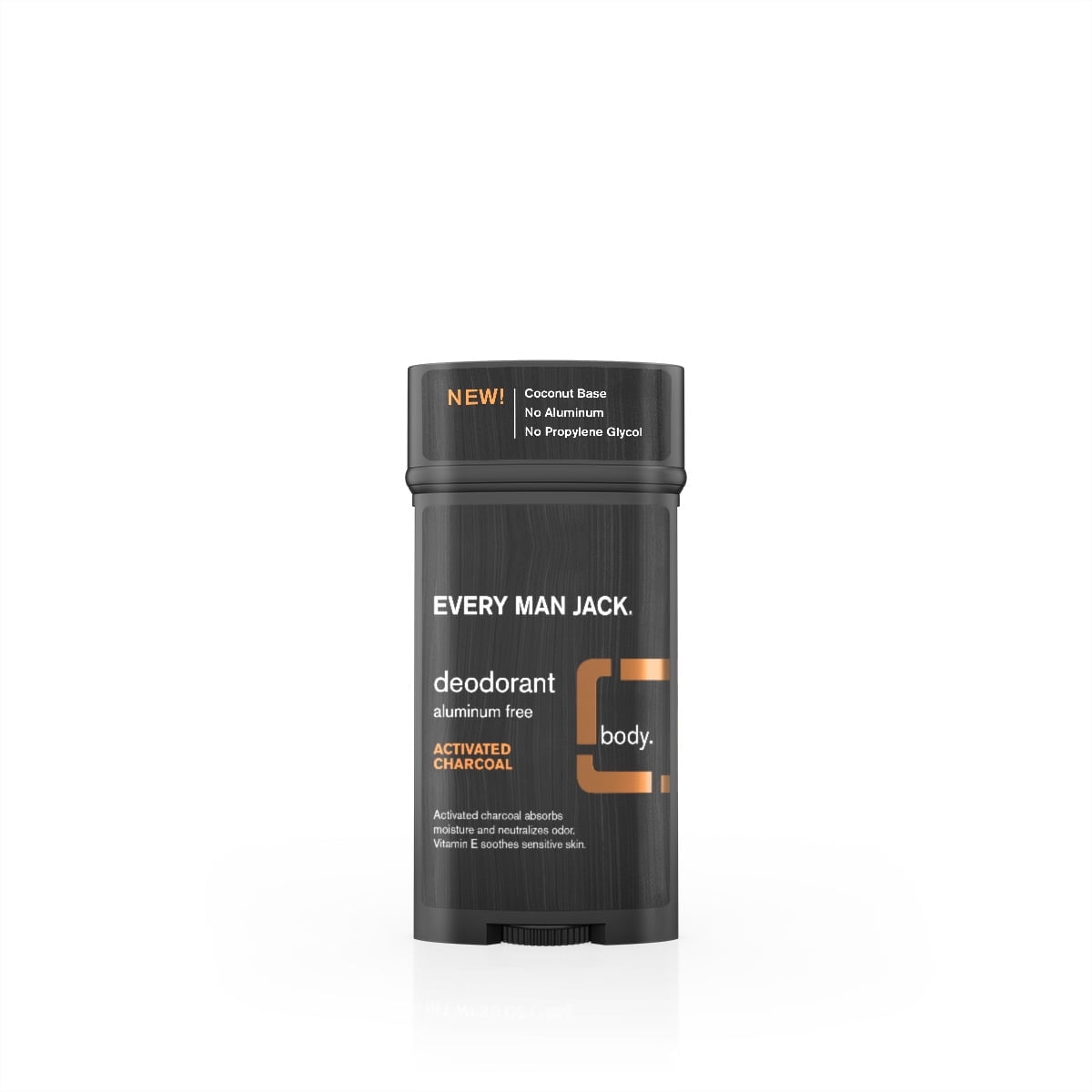 Every Man Jack Activated Charcoal Natural Deodorant for Men, 3oz - Fresh Scent