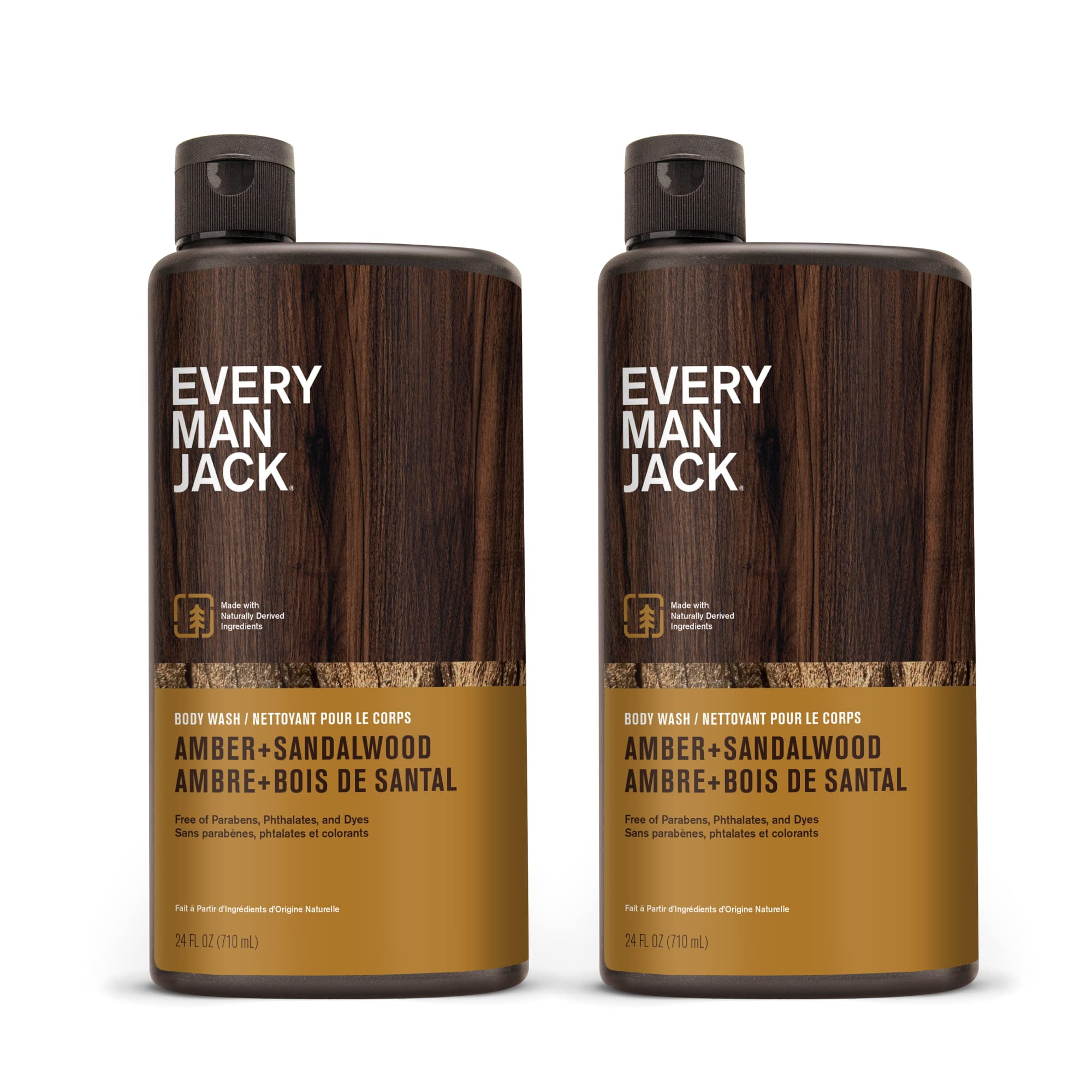 Every Man Jack Amber+Sandalwood Hydrating Mens Body Wash For All Skin