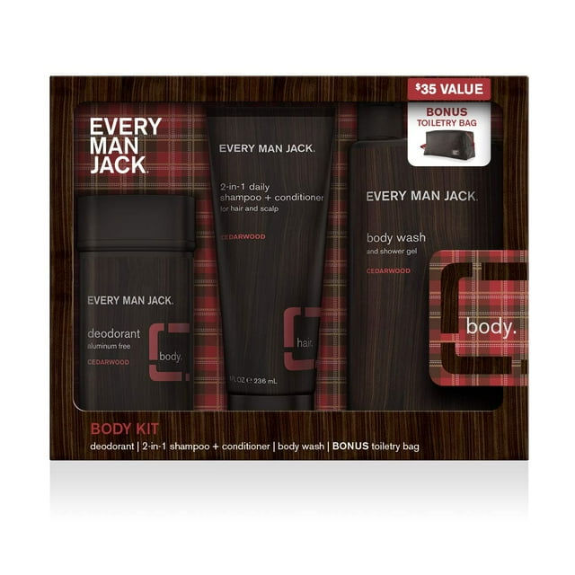 Every Man Jack Body Kit, Cedarwood.