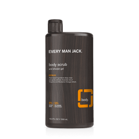 Every Man Jack Body Scrub And Shower Gel Citrus, 16.9 fl oz