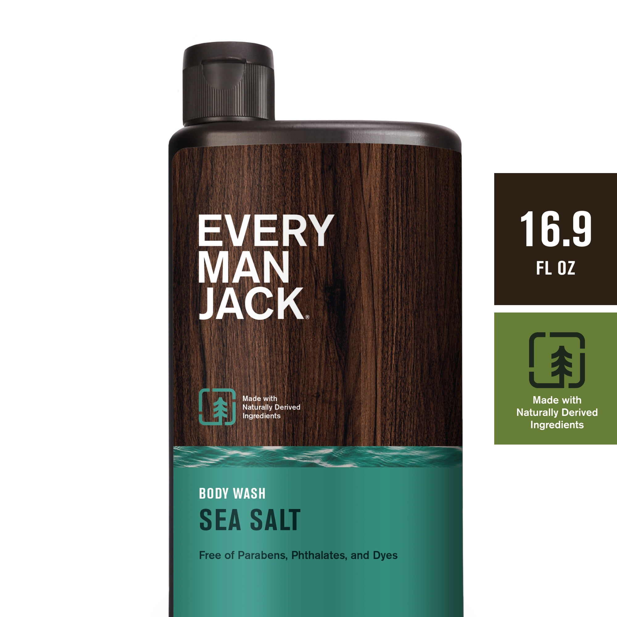 Every Man Jack Body Wash Sea Salt, 16.9 oz, 2 Pack