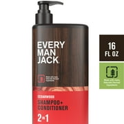 Every Man Jack Cedarwood Daily 2-in-1 Mens Shampoo & Conditioner,Naturally Derived, 16 oz