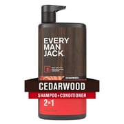 Every Man Jack Cedarwood Daily 2-in-1 Shampoo and Conditioner for Men, Naturally Derived, 16 oz