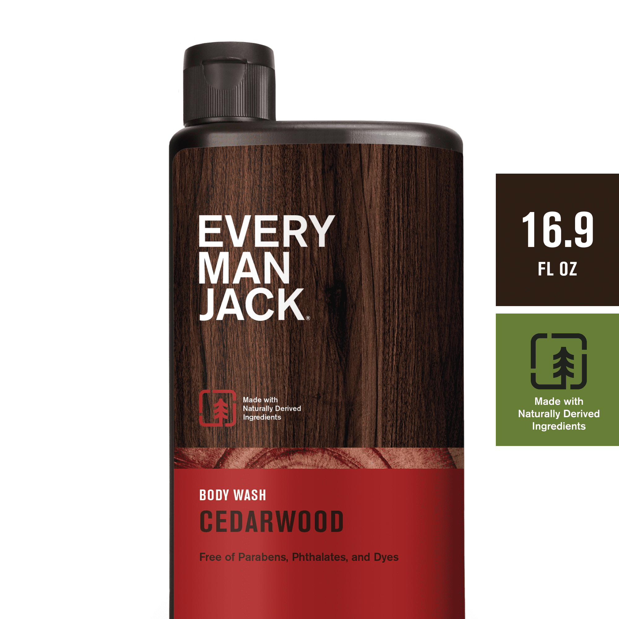 Every Man Jack Cedarwood Hydrating Mens Body Wash for All Skin Types