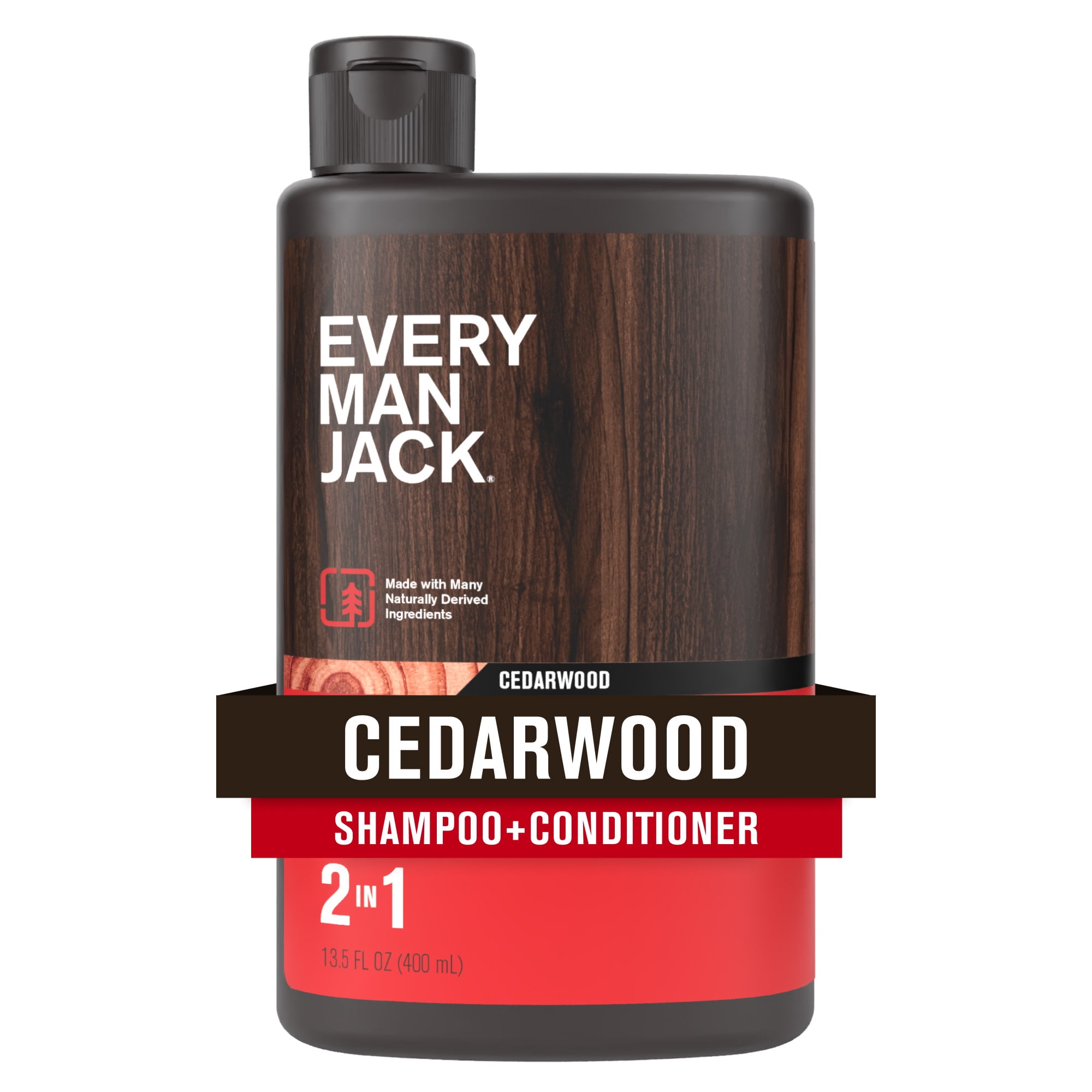Every Man Jack Cedarwood Men's 2-in-1 Shampoo and Conditioning, 13.5 fl oz