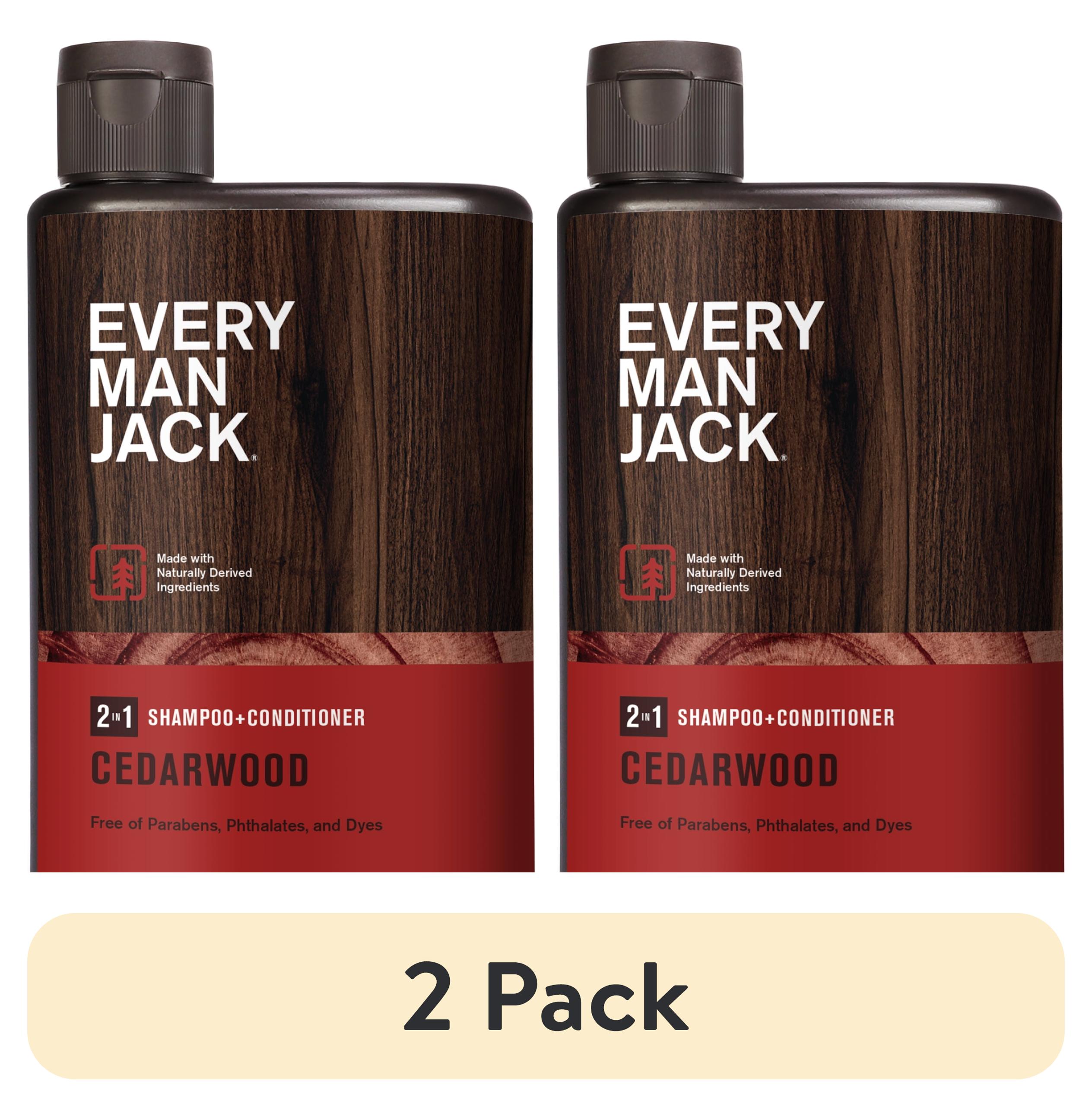 (2 pack) Every Man Jack Cedarwood Men's 2in1 Shampoo and Conditioning