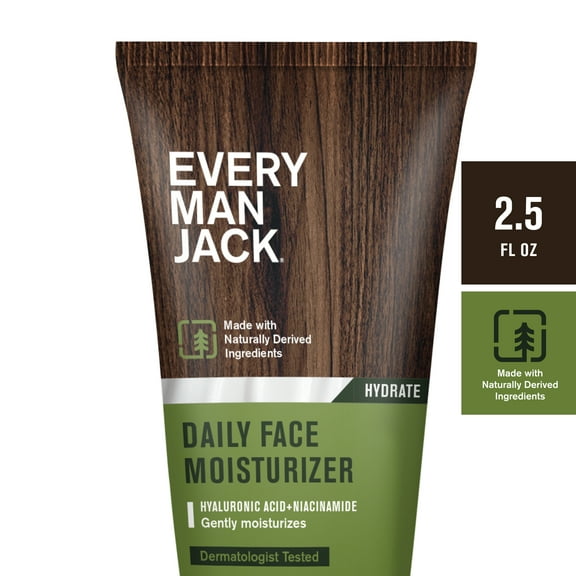 Every Man Jack Daily Hydrating Face Lotion for Men, 2.5 fl oz