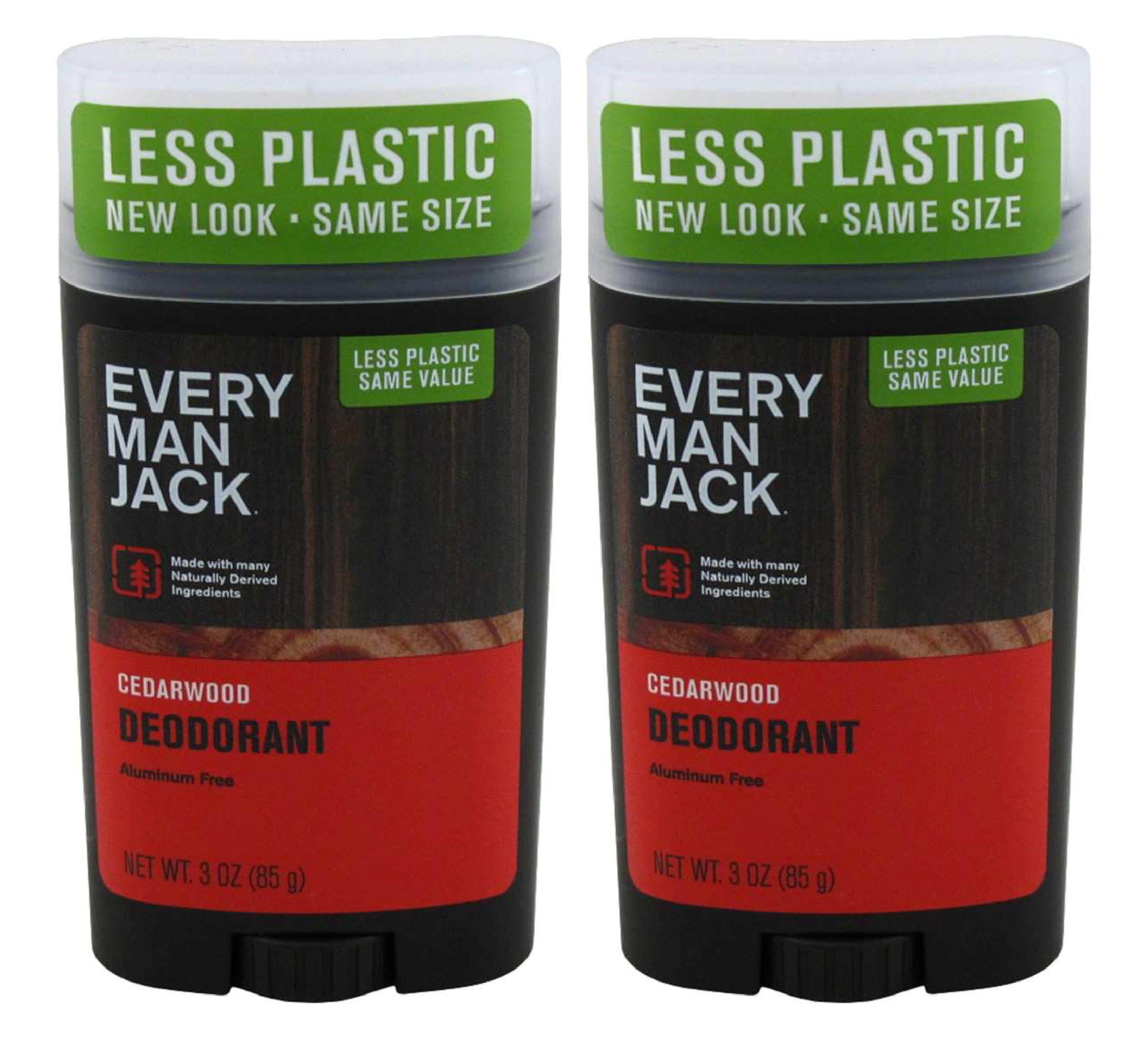 Every Man Jack Deodorant 3oz Cedarwood (Aluminum-Free) (Pack of 2)