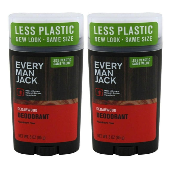 Every Man Jack Deodorant 3oz Cedarwood (Aluminum-Free) (Pack of 2)