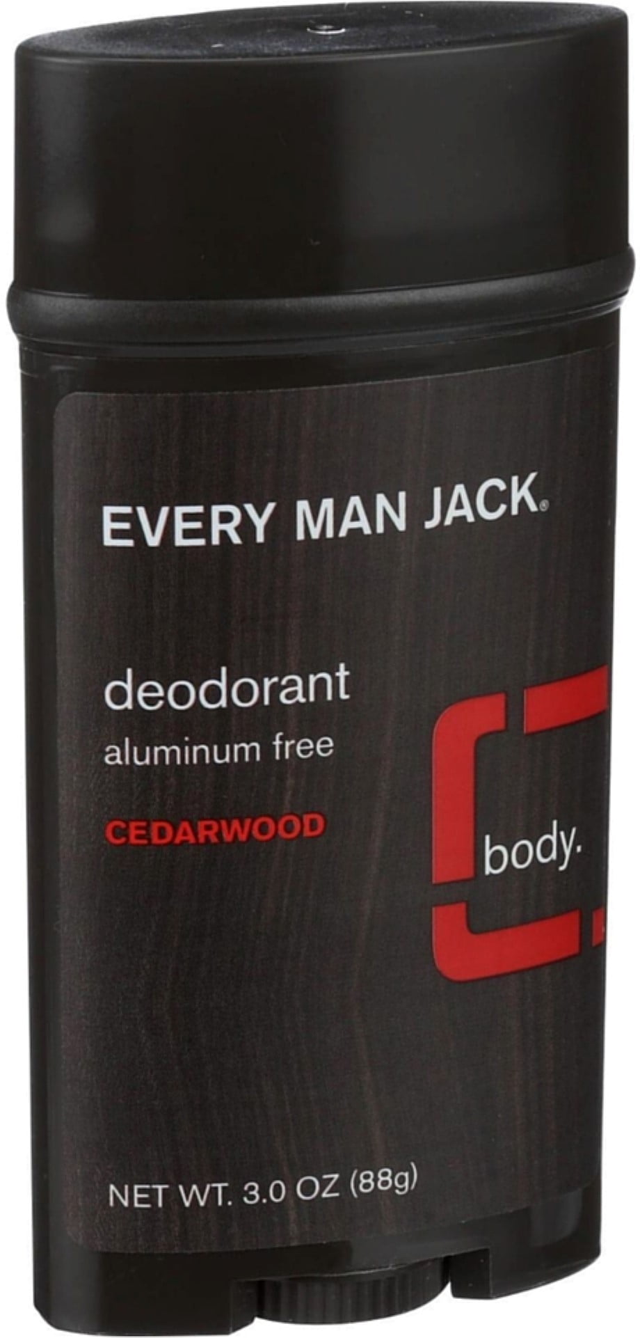 Every Man Jack Deodorant Aluminum Free, Cedarwood 3 oz (Pack of 4)