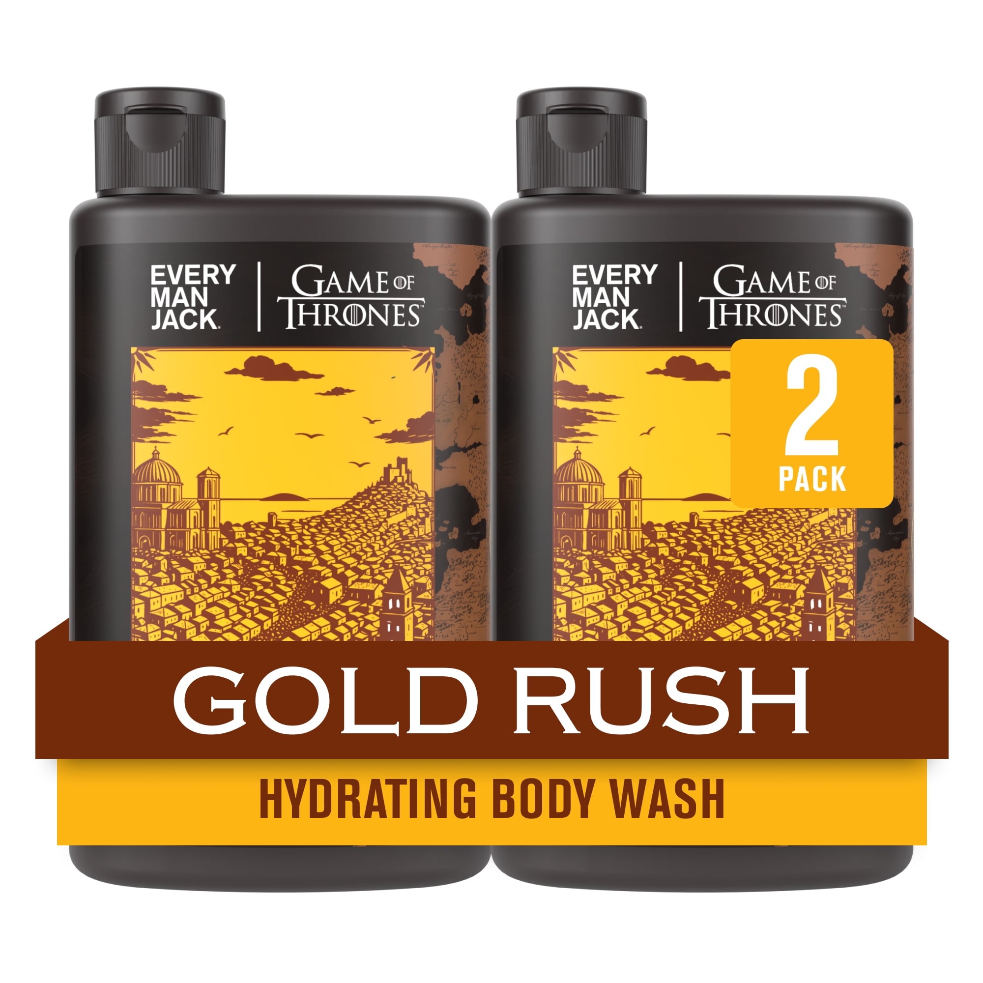 Every Man Jack Game of Thrones Collectors Body Wash - King's Landing - Gold Rush Scent - 13.5 oz (Pack of 2)