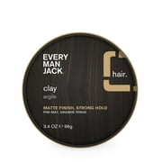 Every Man Jack Matte Finish Hair Styling Clay for Men, Naturally Derived, 3.4 oz