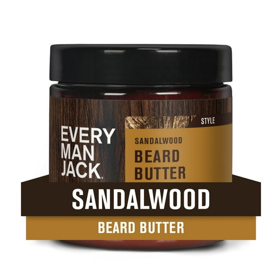 Every Man Jack Sandalwood Hydrating Beard Butter for Men, Naturally Derived, 4 oz