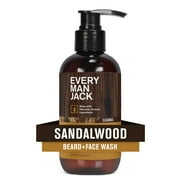 Every Man Jack Men's Beard Wash, Beard Care Conditioner, Sandalwood, 6.7 fl oz