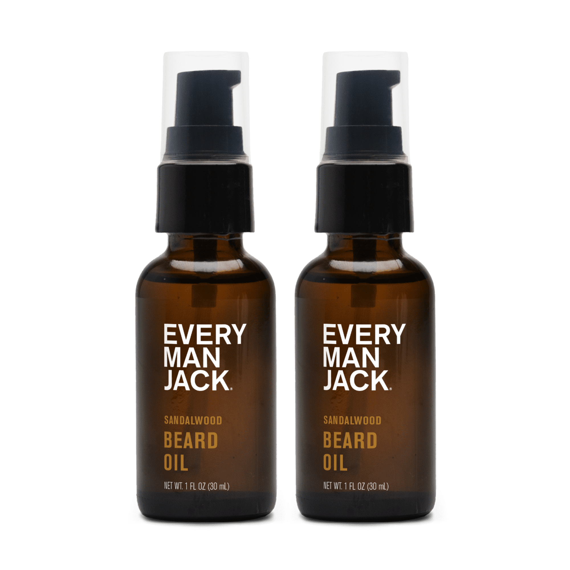 Every Man Jack Mens Beard Oil - Sandalwood Fragrance - Deeply Moisturizes and Softens Your Beard and Adds a Natural Shine -1 fl oz (2 Pack)