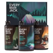 Every Man Jack Mens Body Wash Holiday Gift Set - 3 Invigorating Winter Scents - Deeply Cleans, Hydrates with Naturally Derived Ingredients - 13.5 oz (3 pack)