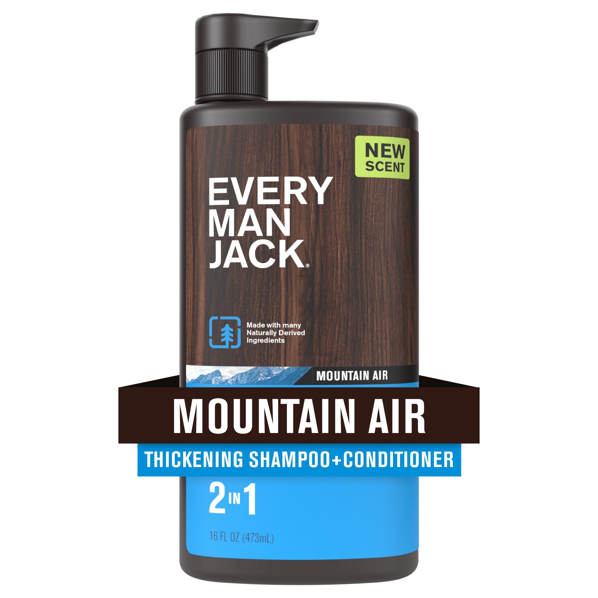 Every Man Jack Mountain Air 2-in-1 Shampoo + Conditioner, 16 fl oz