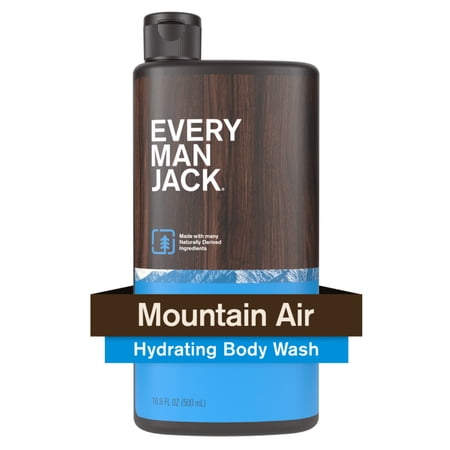 Every Man Jack Mountain Air Hydrating Body Wash for Men, Naturally Derived, 16.9 fl. oz
