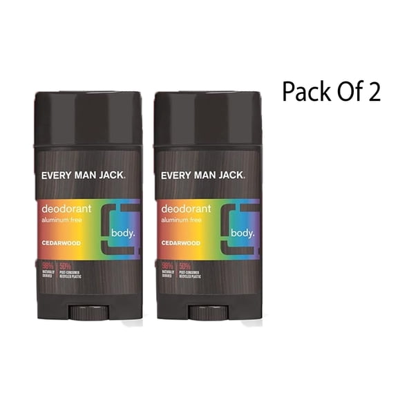 Every Man Jack Pride Essentials - Grooming Essentials with Clean Ingredients & Incredible Scents - Deodorant 3 Oz (Pack Of 2)