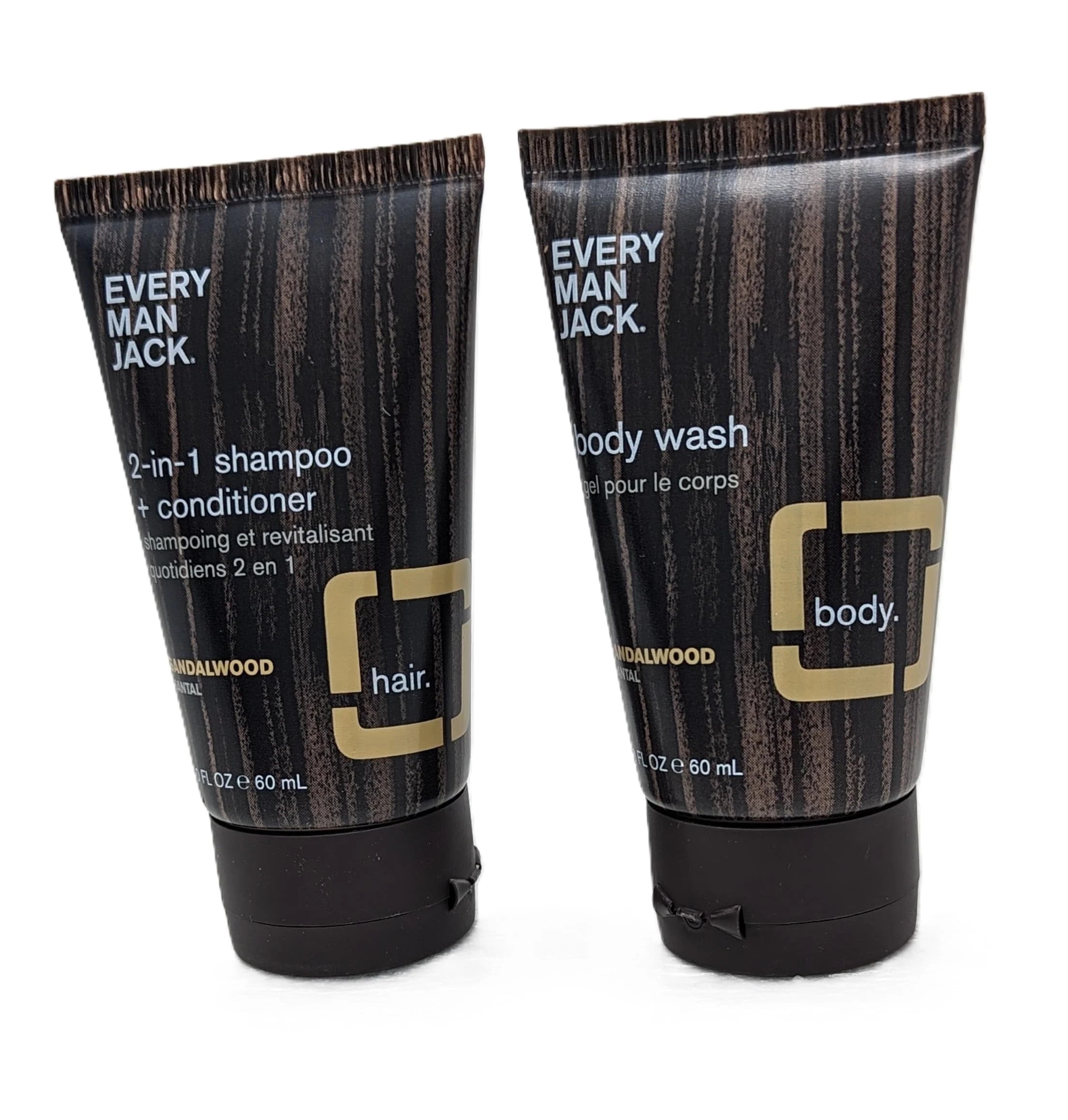 Every Man Jack Sandalwood Body Trial Travel Set - TSA Approved Size