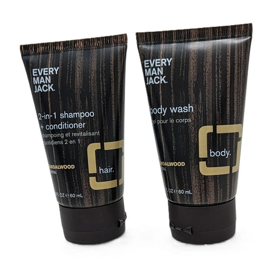 Every Man Jack® Sandalwood Body Trial Travel Set - TSA Approved Size